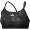adidas Aeroreact Essentials Light Support Tie-Dye Flower Print Sport-BH Damen AA2V - grefiv/carbon XXS C-D