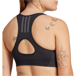 adidas Knit Light Support Sport-BH Damen 095A - black/gresix M