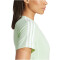 adidas Own The Run 3-Streifen Laufshirt Damen AF4B - segrsp M