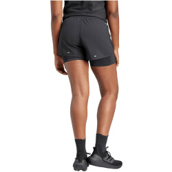 adidas Own The Run 3-Streifen 2in1 Laufshorts Damen 095A - black M