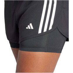 adidas Own The Run 3-Streifen 2in1 Laufshorts Damen 095A - black M