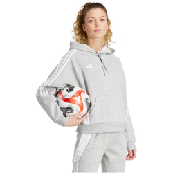 adidas Tiro24 Sweat-Hoodie Damen 83F7 - mgreyh/white XS