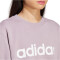 adidas Essentials Linear French Terry Sweatshirt Damen AF4M - prlofi/white S