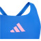 adidas Solid Small Logo Badeanzug Kinder AD8R - royblu/lucpnk 116