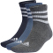 3er Pack adidas 3-Streifen Cushioned Sportswear Mid-Cut Sportsocken Herren AA35 - legink/prloin/dgreyh 37-39