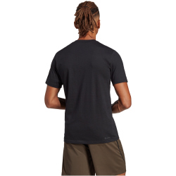 adidas Train Essentials Feelready Logo Training T-Shirt Herren 095A - black/black M