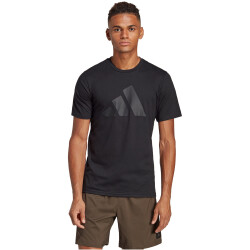 adidas Train Essentials Feelready Logo Training T-Shirt Herren 095A - black/black XXL