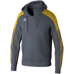 erima EVO STAR Kapuzen-Trainingsjacke slate grey/gelb S