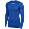 hummel hmlBL Comfort 2.0 langarm Funktionsshirt mit Stehkragen Herren 7045 - true blue XXL