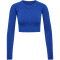 hummel hmlMT LEO Seamless Crop Shirt Damen 7334 - olympian blue/sodalite blue me L