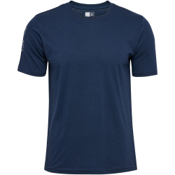 hummel hmlELEMENTAL Chevron Baumwoll T-Shirt 7459 - dress blues XXL