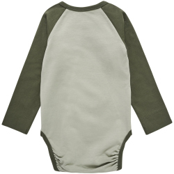 hummel hmlSTEIN langarm Baby-Body 1195 - abbey stone 74