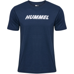 hummel hmlELEMENTAL Logo Baumwoll T-Shirts 9263 - bright white/dress blues XXL