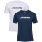 hummel hmlELEMENTAL Logo Baumwoll T-Shirts 9263 - bright white/dress blues XXL
