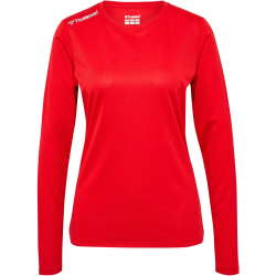 hummel hmlRUN langarm Laufshirt Damen 3365 - tango red XXL