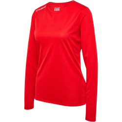 hummel hmlRUN langarm Laufshirt Damen 3365 - tango red XL
