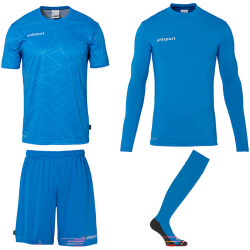 uhlsport Prediction Torwart-Set Kinder fluo blau 128