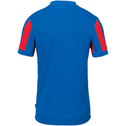 uhlsport Retro Stripe kurzarm Trikot Herren azurblau/rot 3XL