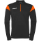 uhlsport Squad 27 1/4-Zip Trainings-Top Kinder schwarz/fluo orange 128