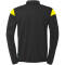 uhlsport Squad 27 1/4-Zip Trainings-Top Kinder schwarz/limonengelb 116