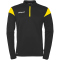 uhlsport Squad 27 1/4-Zip Trainings-Top Kinder schwarz/limonengelb 128