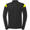 uhlsport Squad 27 1/4-Zip Trainings-Top Kinder schwarz/limonengelb 128