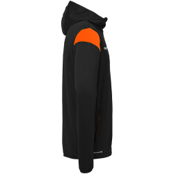 uhlsport Squad 27 Track Trainingsjacke mit Kapuze Kinder schwarz/fluo orange 116