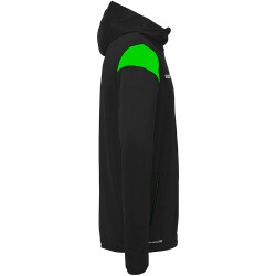 uhlsport Squad 27 Track Trainingsjacke mit Kapuze Kinder schwarz/fluo grün 128