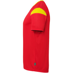 uhlsport Squad 27 kurzarm Trikot Kinder rot/limonengelb 164