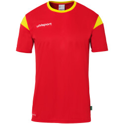 uhlsport Squad 27 kurzarm Trikot Herren rot/limonengelb S