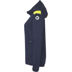 Kempa Emotion 27 Trainingsjacke mit Kapuze Damen marine/fluo gelb XS