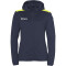 Kempa Emotion 27 Trainingsjacke mit Kapuze Damen marine/fluo gelb XS