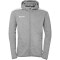 Kempa Emotion 27 Trainingsjacke mit Kapuze Herren dark grau melange/weiß S