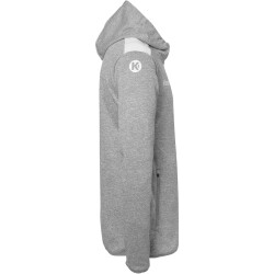 Kempa Emotion 27 Trainingsjacke mit Kapuze Herren dark grau melange/weiß L