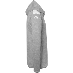 Kempa Emotion 27 Trainingsjacke mit Kapuze Herren dark grau melange/wei&szlig; 4XL