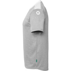 Kempa Emotion 27 Trainingsshirt Kinder dark grau melange/weiß 116