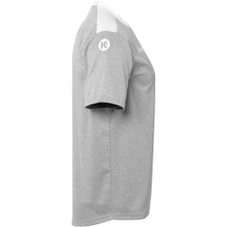 Kempa Emotion 27 Trainingsshirt Kinder dark grau melange/weiß 116