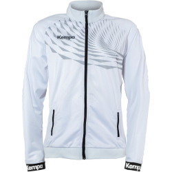 Kempa Wave 26 Poly Trainingsjacke Kinder wei&szlig;/grau 116