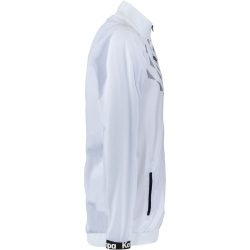 Kempa Wave 26 Poly Trainingsjacke Kinder wei&szlig;/grau 116