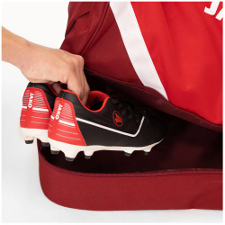 JAKO Iconic Sporttasche mit Bodenfach 103 - rot/weinrot S (30 Liter)