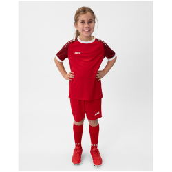 JAKO Iconic kurzarm Trikot Kinder 113 - sportrot/weinrot 116