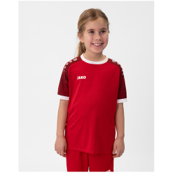 JAKO Iconic kurzarm Trikot Kinder 113 - sportrot/weinrot 128
