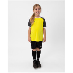 JAKO Iconic kurzarm Trikot Kinder 326 - soft yellow/schwarz 116