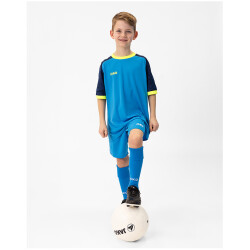 JAKO Iconic kurzarm Trikot Kinder 444 - JAKO blau/marine/neongelb 116
