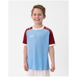 JAKO Iconic kurzarm Trikot Kinder 457 - lightblue/weinrot...