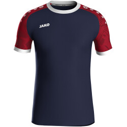 JAKO Iconic kurzarm Trikot Kinder 938 - navy/chili red 116