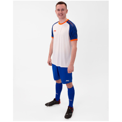JAKO Iconic kurzarm Trikot 017 - wei&szlig;/sportroyal/neonorange S