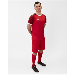 JAKO Iconic kurzarm Trikot 113 - sportrot/weinrot S
