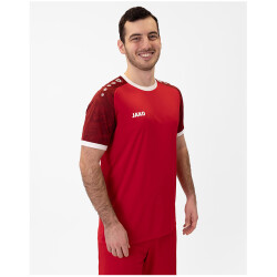JAKO Iconic kurzarm Trikot 113 - sportrot/weinrot M