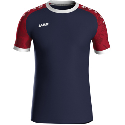 JAKO Iconic kurzarm Trikot 938 - navy/chili red S